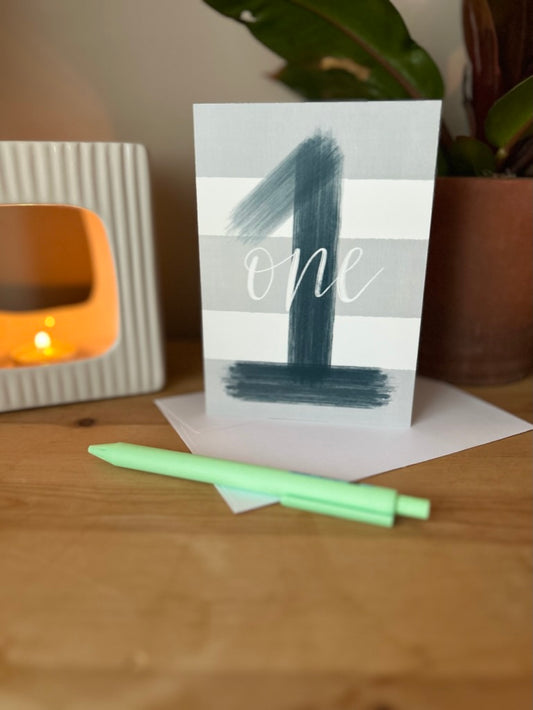 Striped Age Specific Birthday card