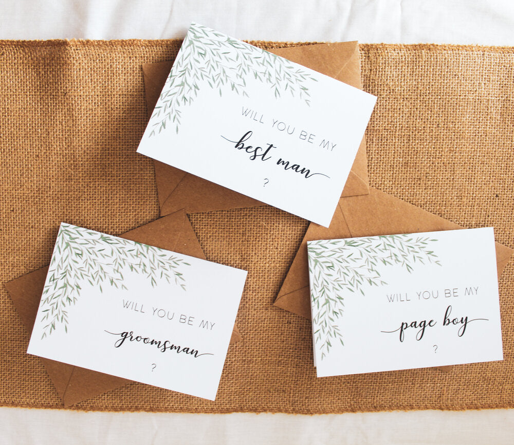 Will you be my page boy card