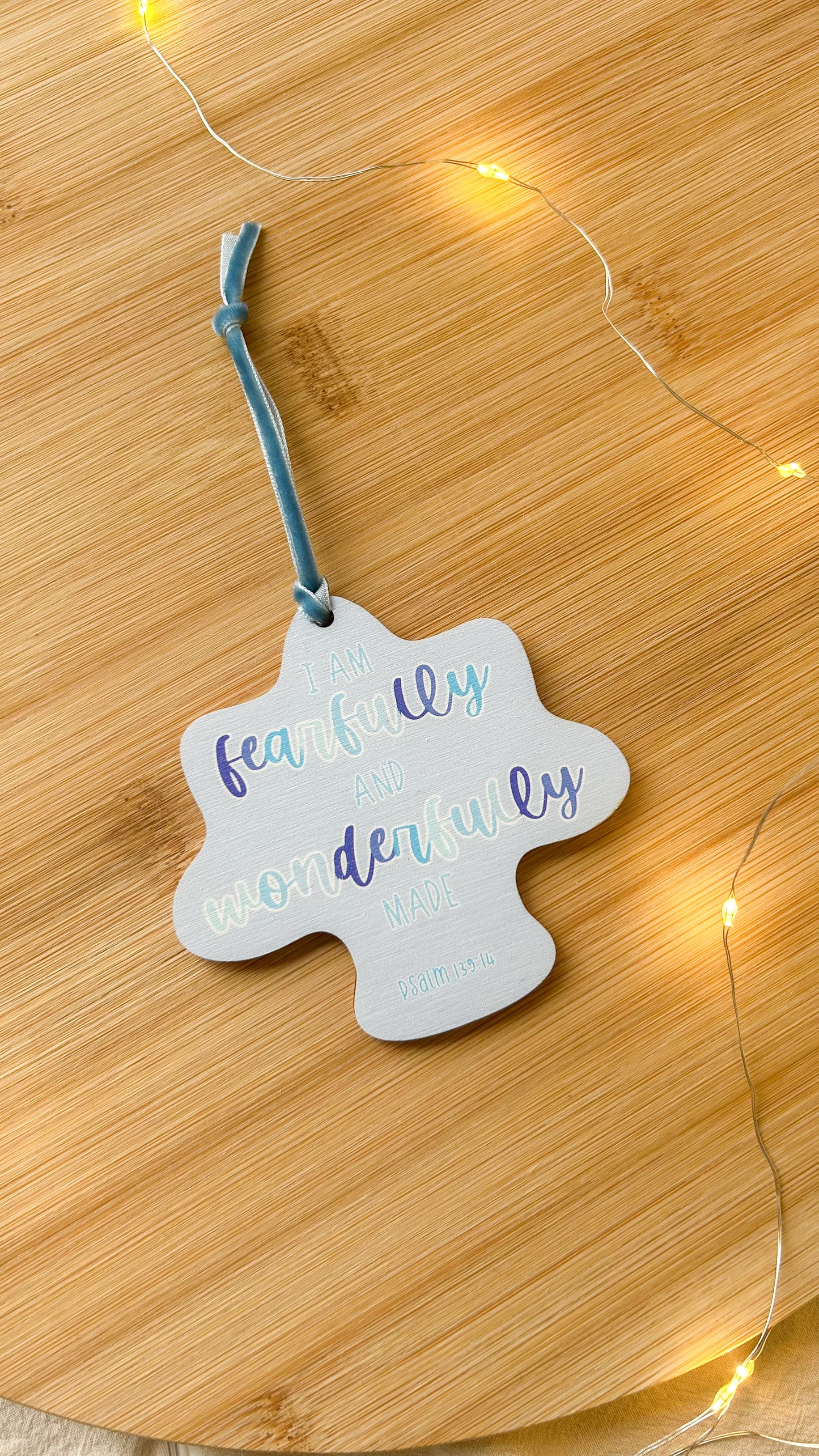 Psalm 139v14 BLUE Hanging Decoration