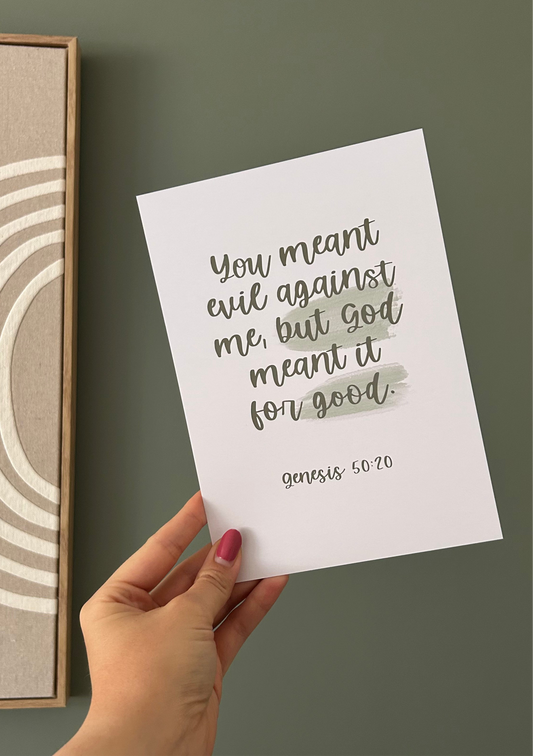 Genesis 50v20 - Bible verse print