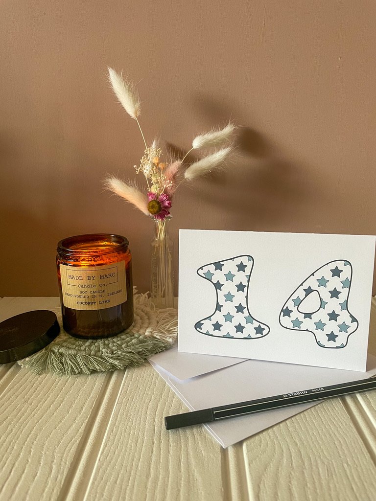 DISCONTINUED - Blue Star Age Specific Birthday card