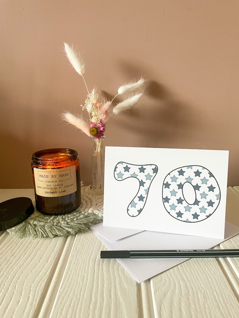 DISCONTINUED - Blue Star Age Specific Birthday card