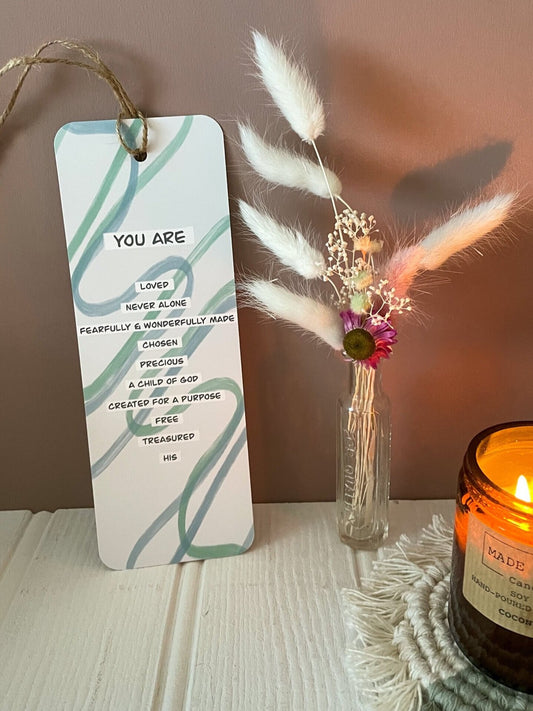 You are loved chosen a child of God bible verse bookmark
