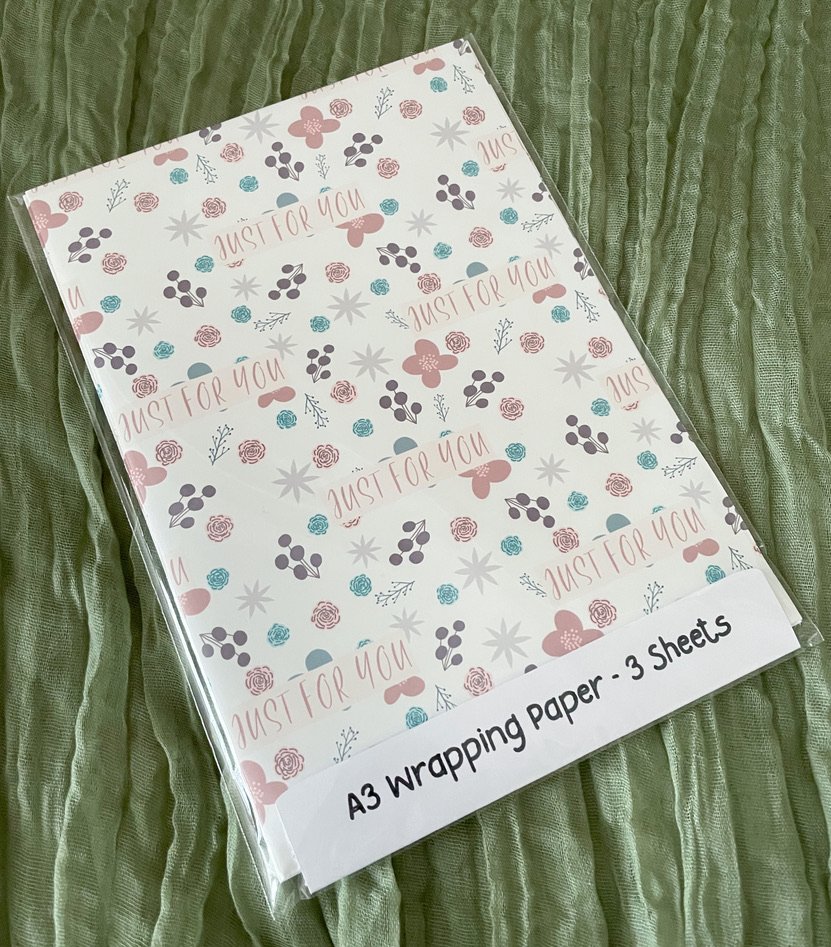 Just For You Liberty Inspired Floral Wrapping Paper