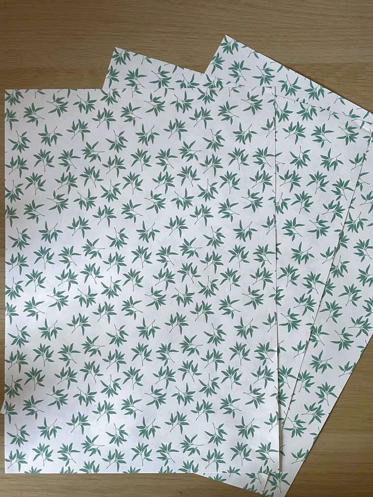 Sage Leaves Pattern Wrapping Paper