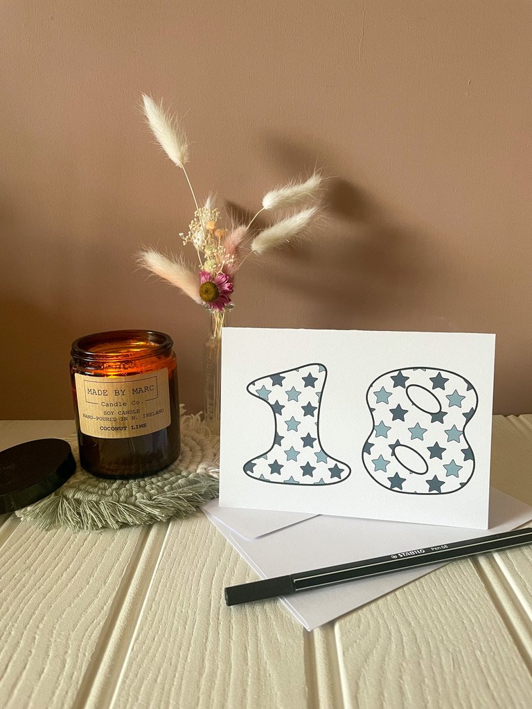 DISCONTINUED - Blue Star Age Specific Birthday card