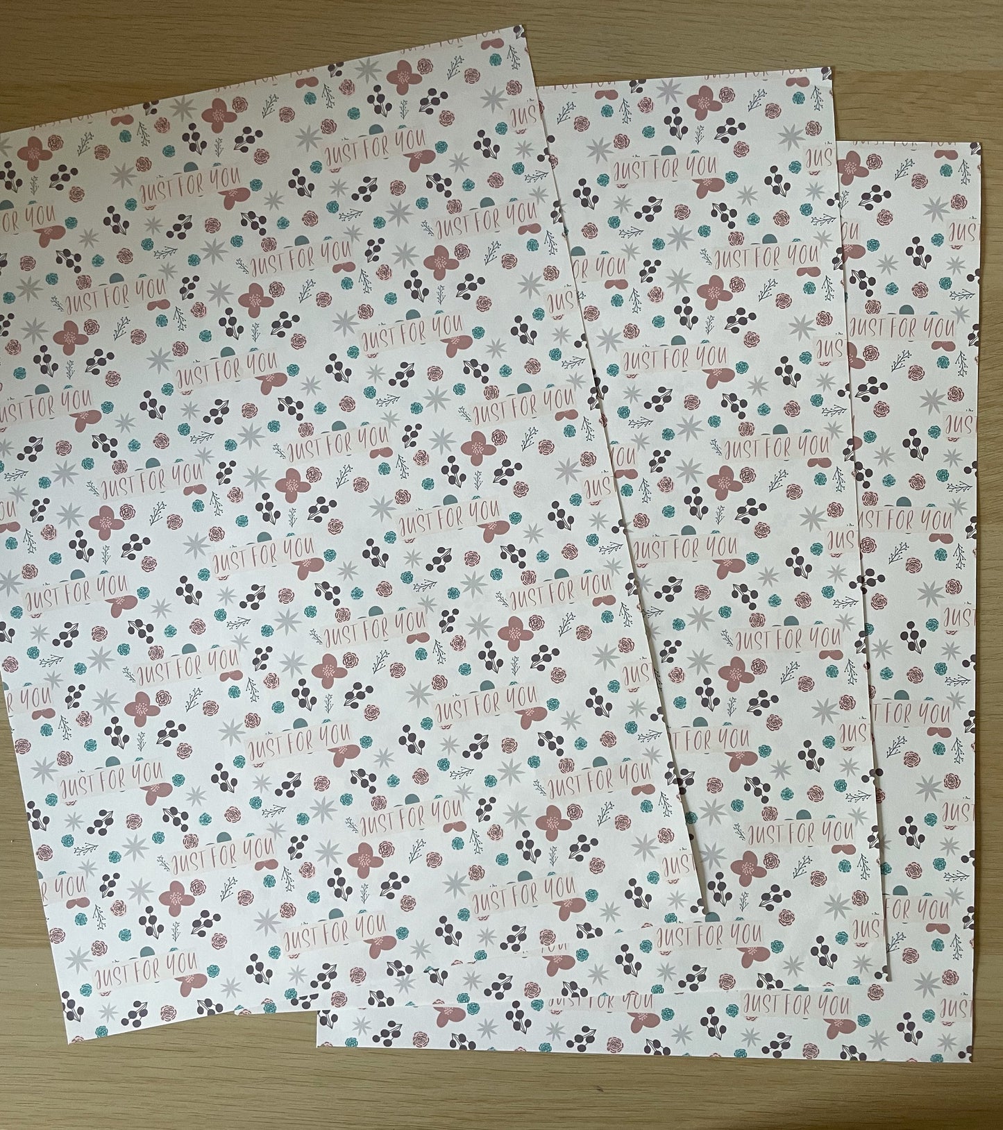Just For You Liberty Inspired Floral Wrapping Paper