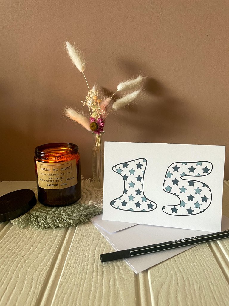 DISCONTINUED - Blue Star Age Specific Birthday card