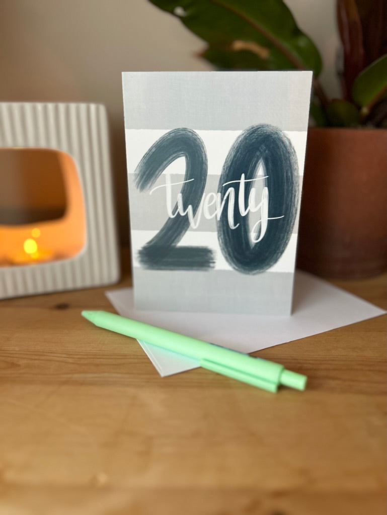 Striped Age Specific Birthday card