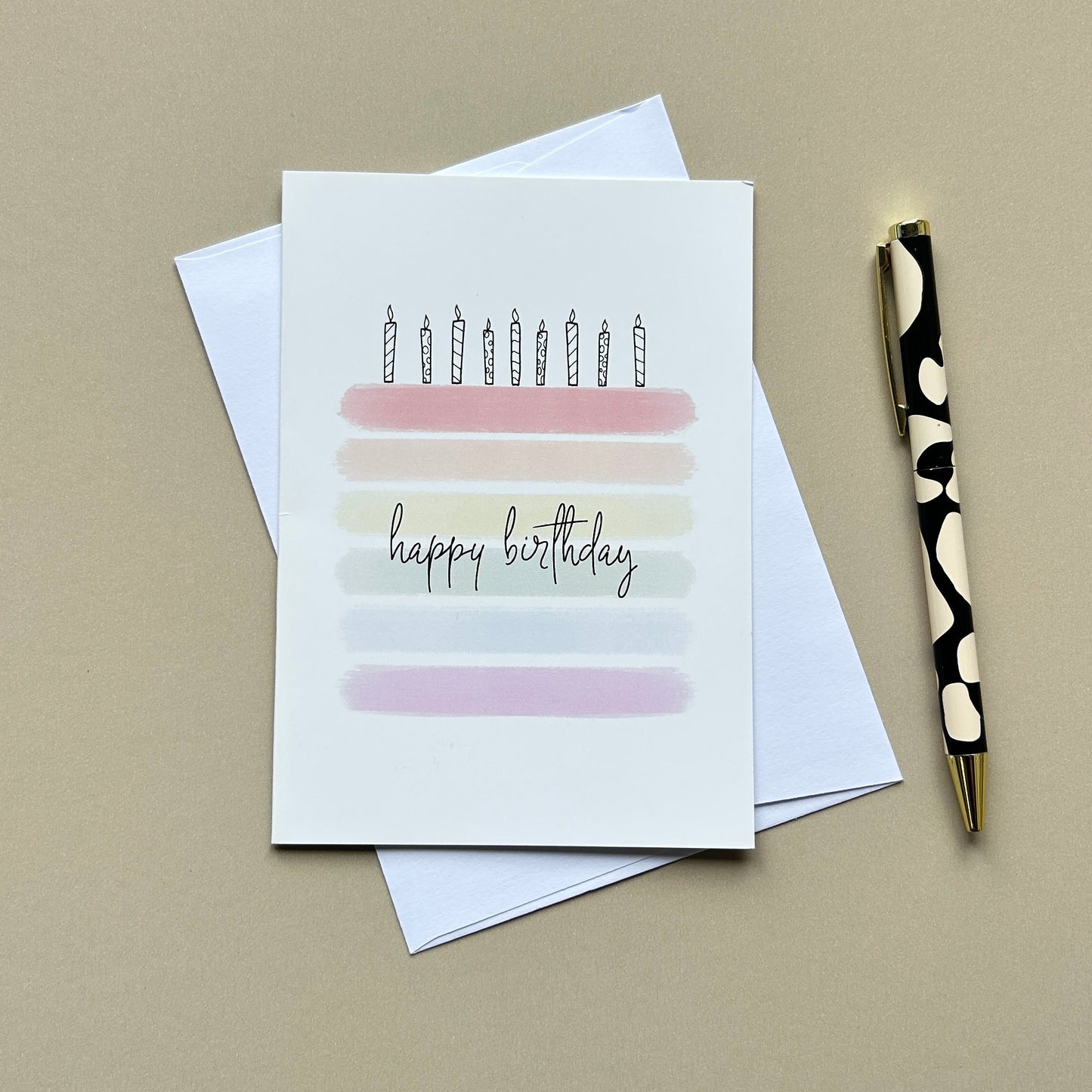 Rainbow Birthday cake card