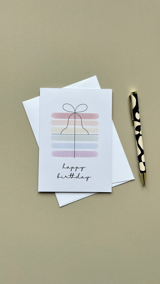Birthday present card