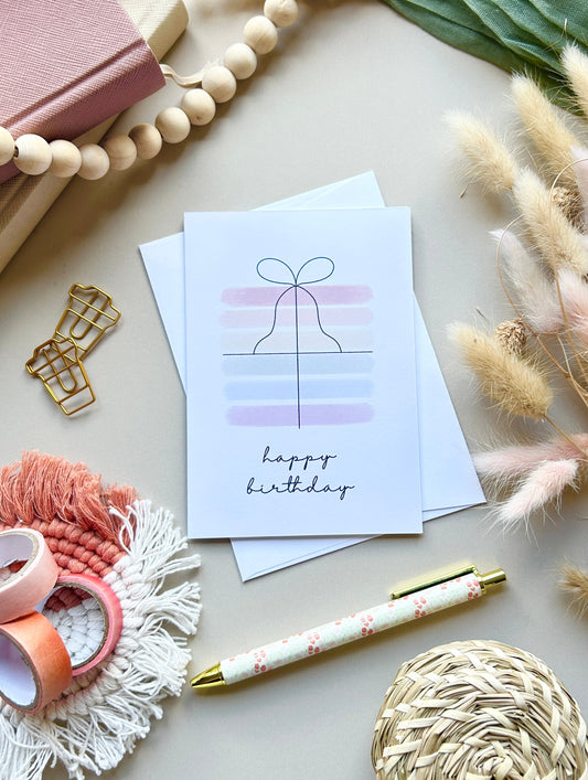Birthday present card