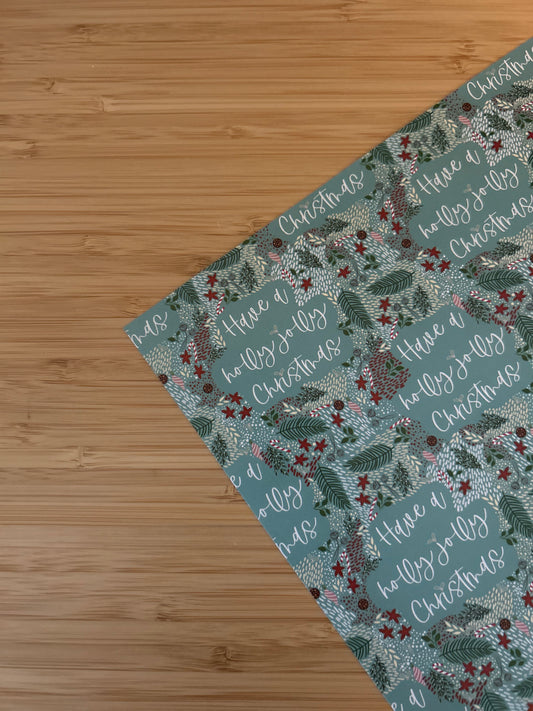 A2 Have a holly jolly Christmas Wrapping Paper