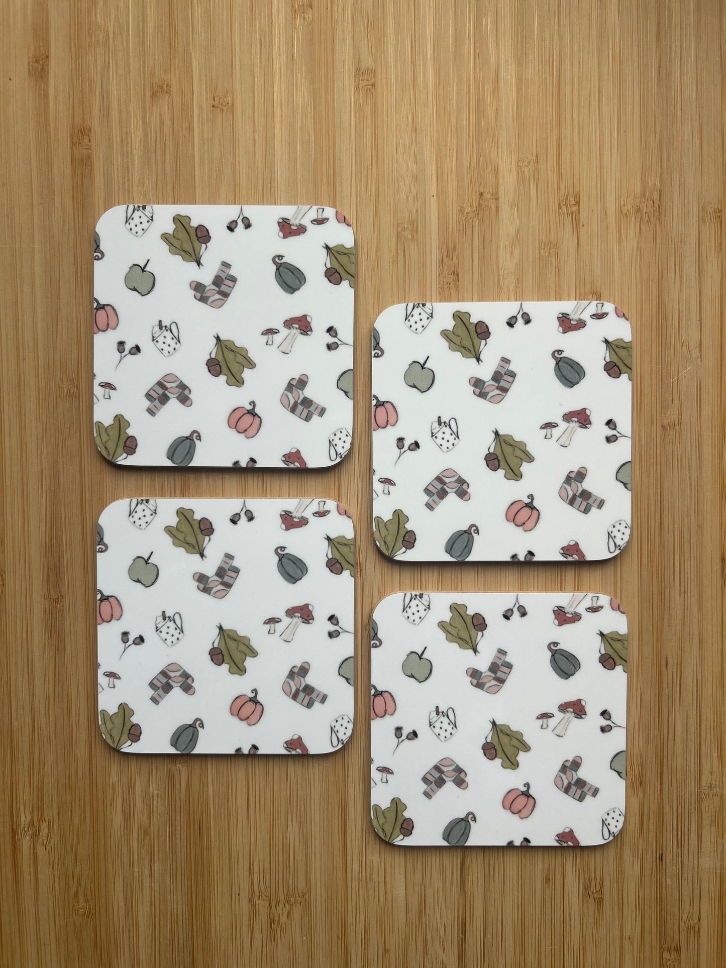 Cosy Autumn Sketches Coaster