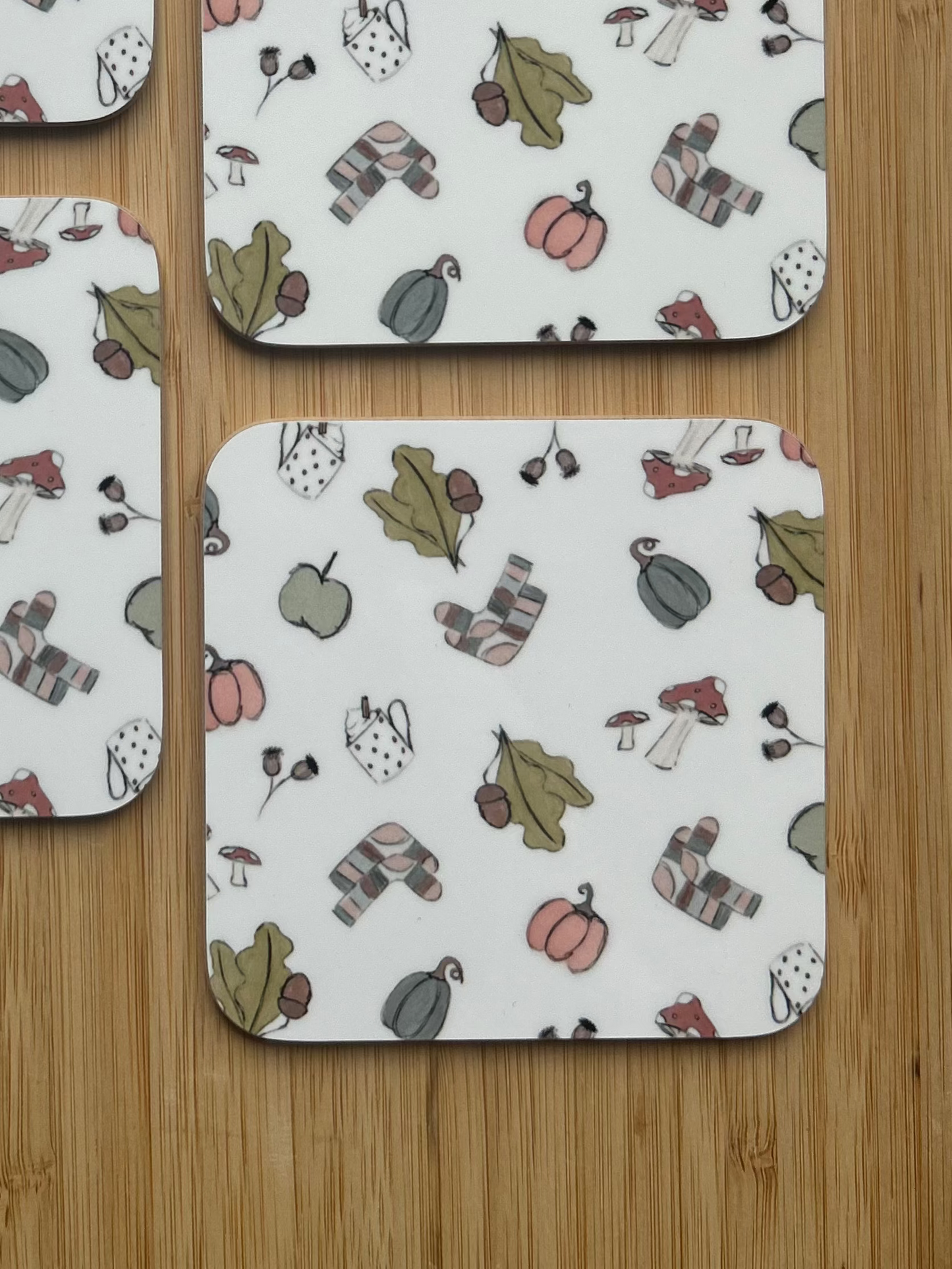 Cosy Autumn Sketches Coaster