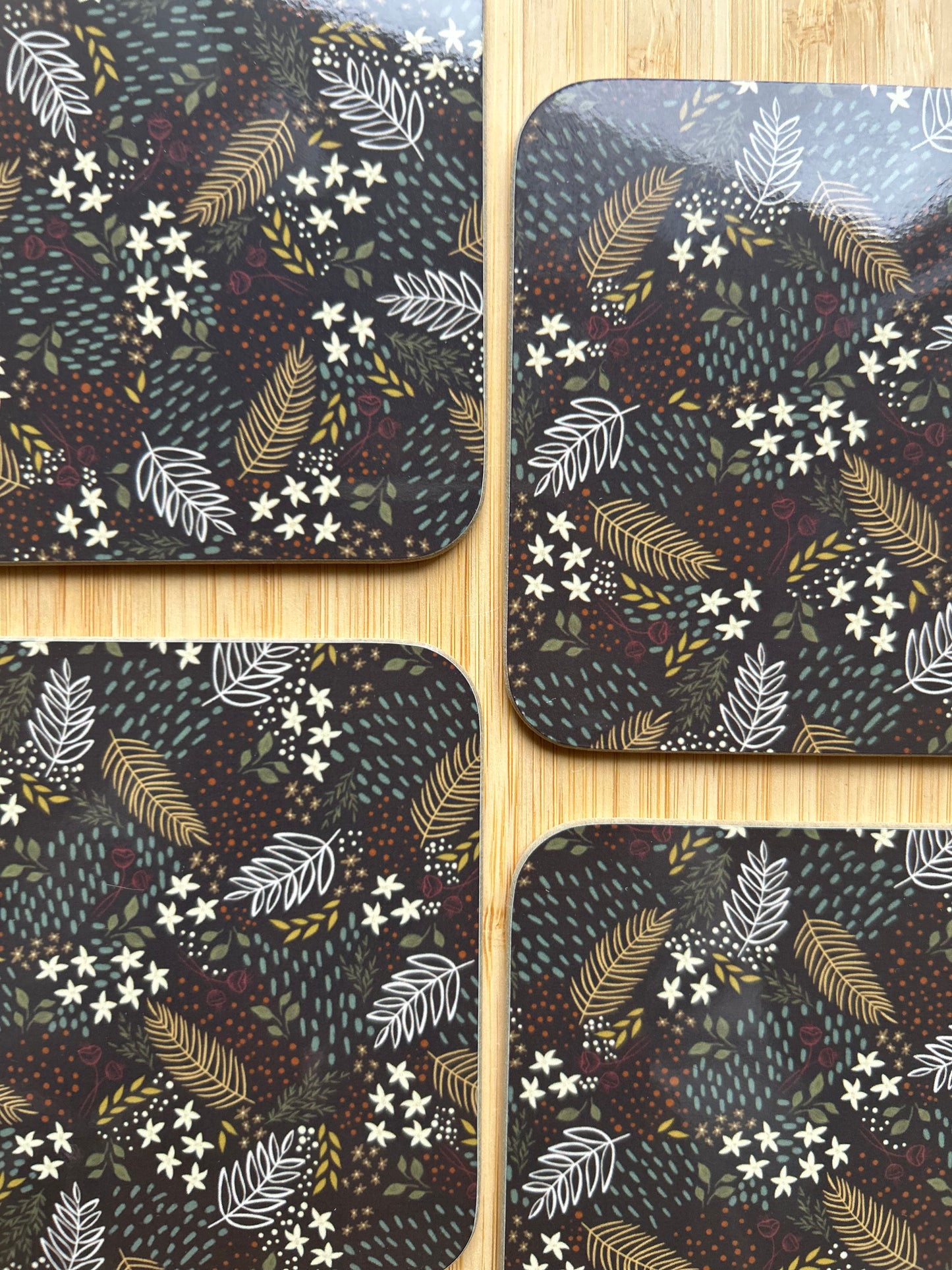 Deep Autumnal pattern Coaster