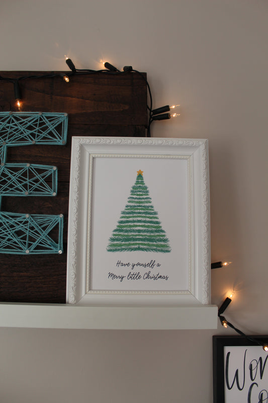 Christmas tree print