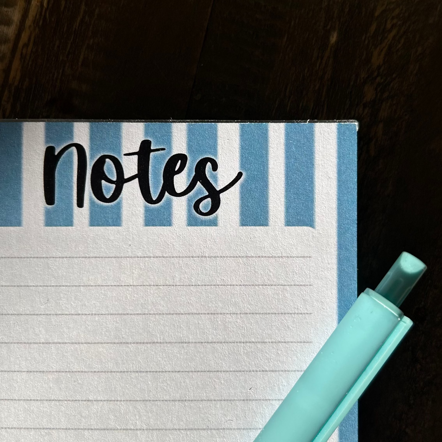 Blue Stripe A6 Notepad