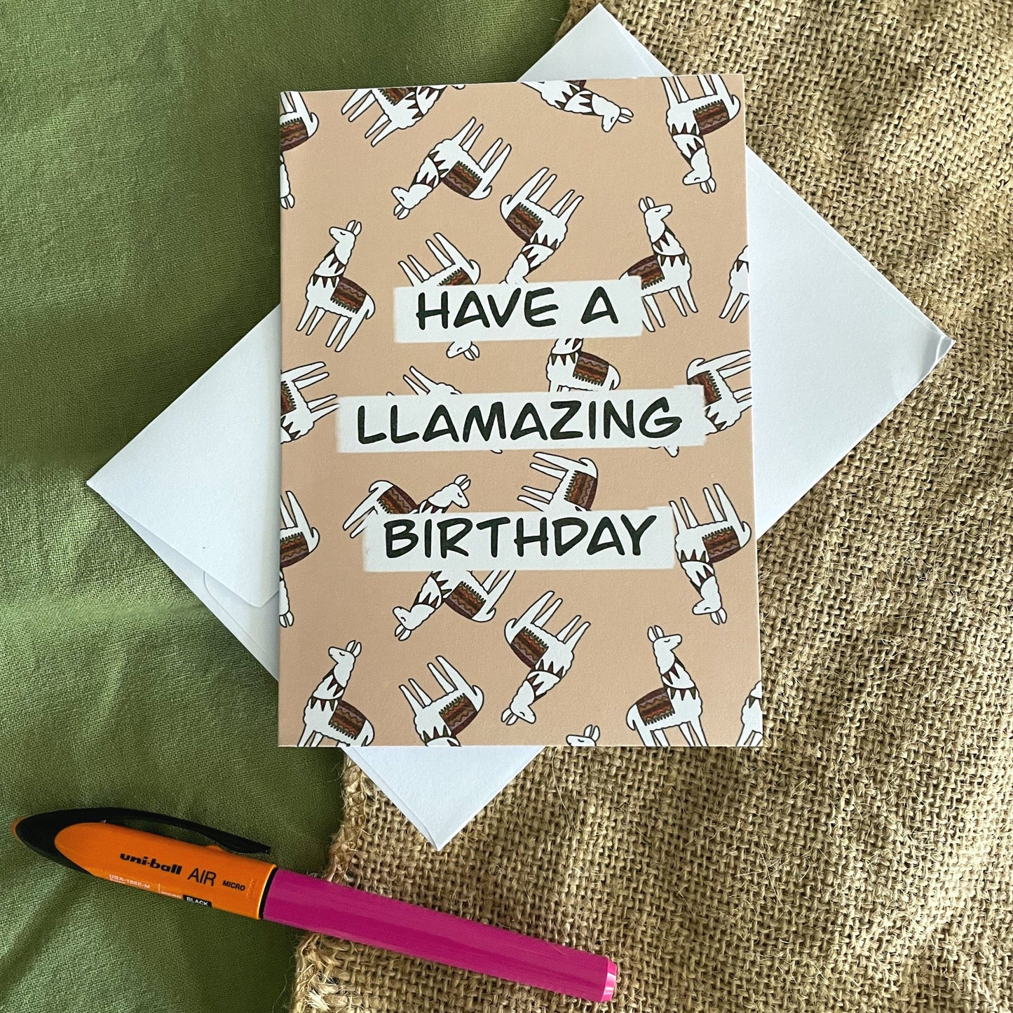 Llama birthday card - Have a llamazing day