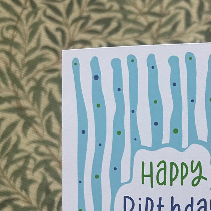 Happy Birthday to you card (Blue & Green)