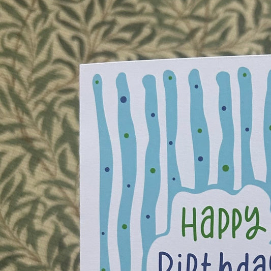 Happy Birthday to you card (Blue & Green)