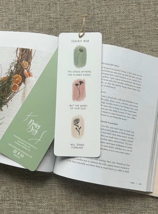 Isaiah 40:8 (The grass withers...) Bookmark