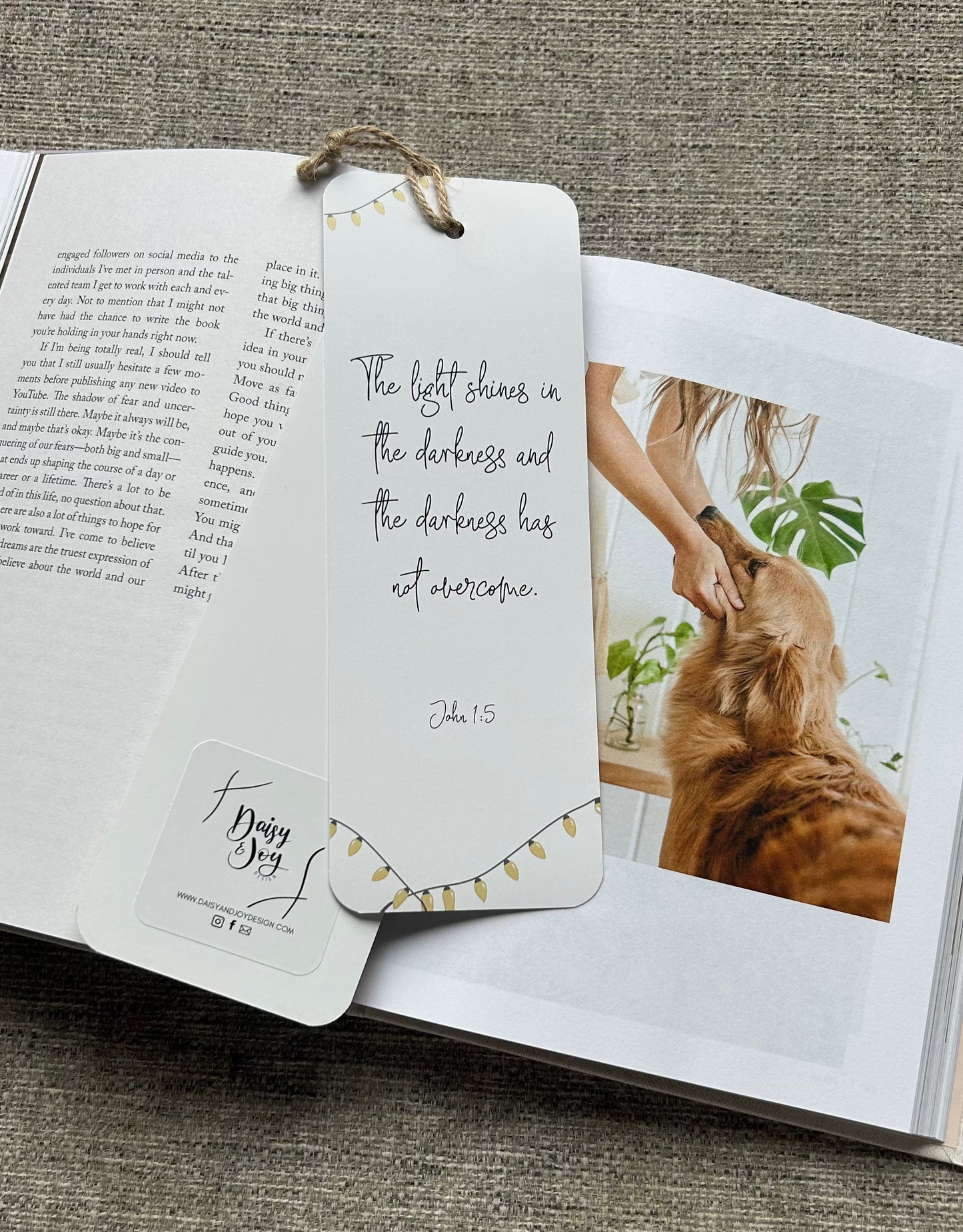 John 1:5 (The light shines in the darkness...) Bookmark