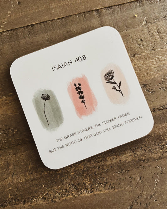 Isaiah 40v8 Coaster