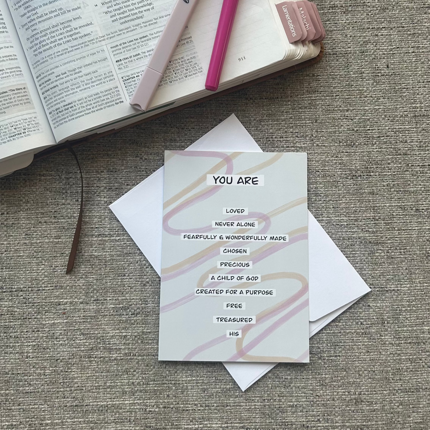 Promises of God Christian Card | You are Loved, Chosen, A child of God... Card | Bible Verse Card for Her/Him | Christian Friendship Gift