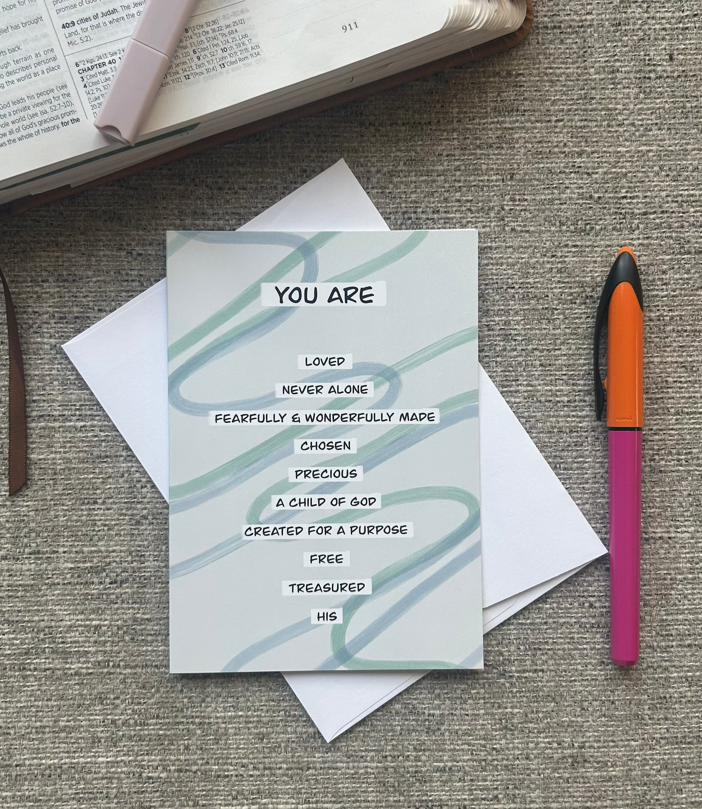 Promises of God Christian Card | You are Loved, Chosen, A child of God... Card | Bible Verse Card for Her/Him | Christian Friendship Gift