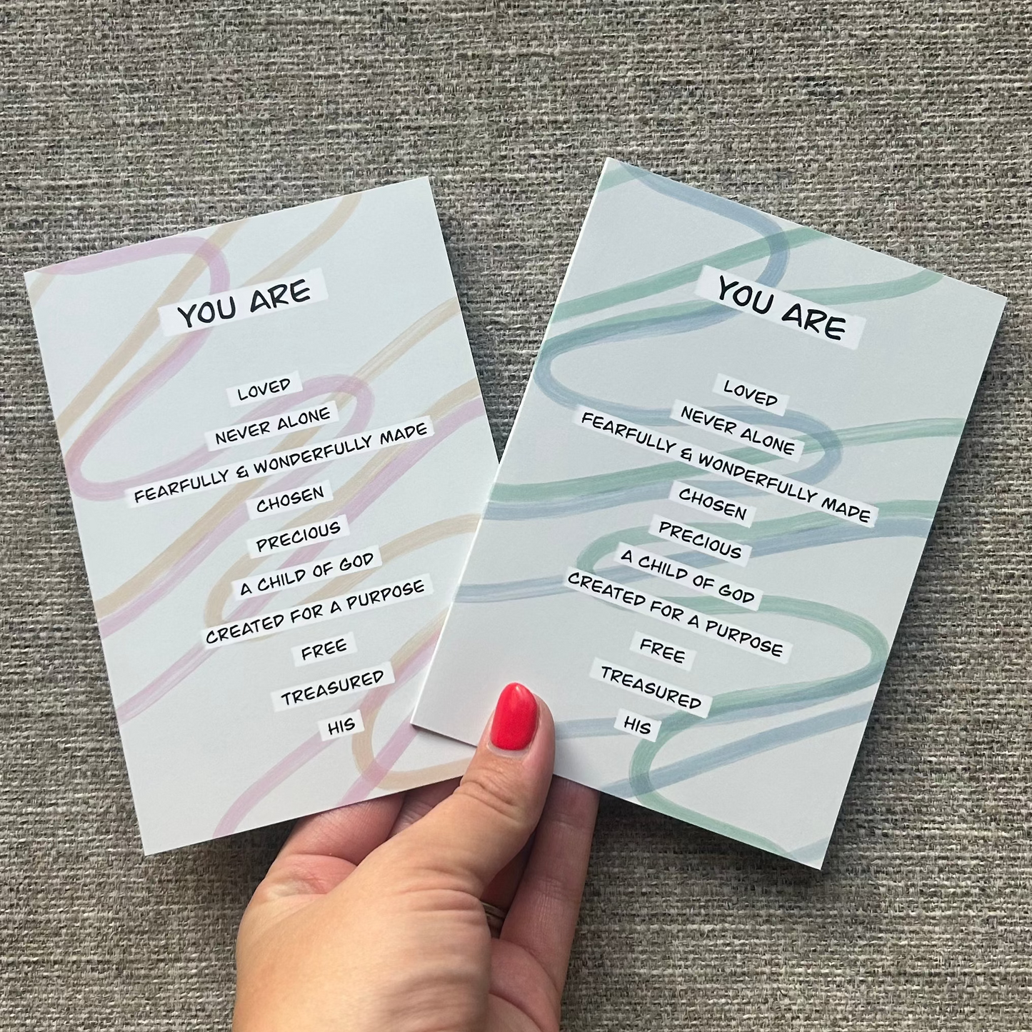 Promises of God Christian Card | You are Loved, Chosen, A child of God... Card | Bible Verse Card for Her/Him | Christian Friendship Gift