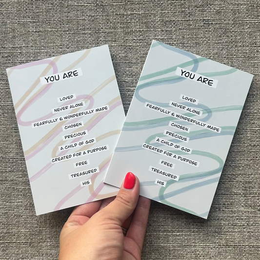 Promises of God Christian Card | You are Loved, Chosen, A child of God... Card | Bible Verse Card for Her/Him | Christian Friendship Gift