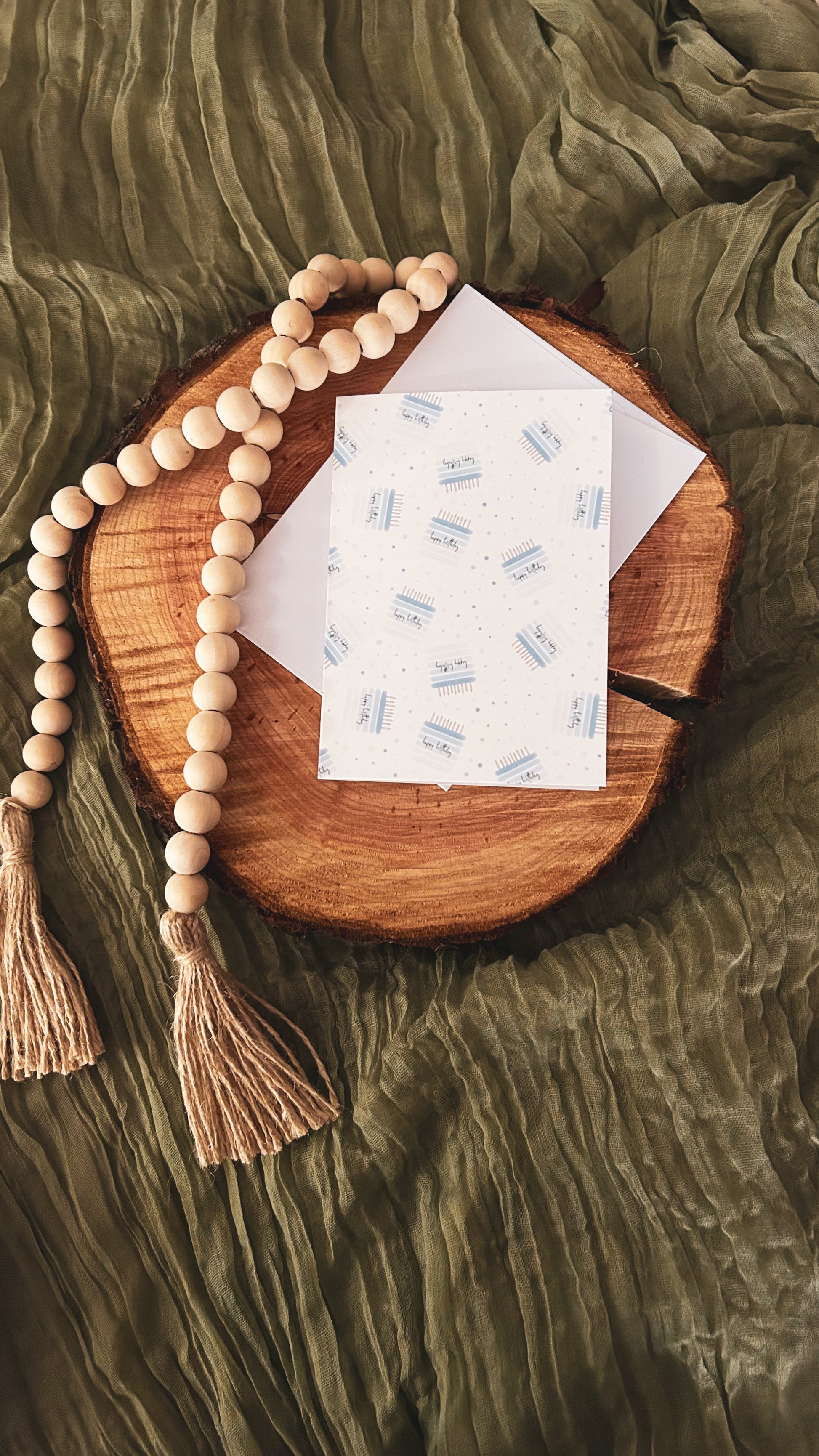 blue birthday cake card