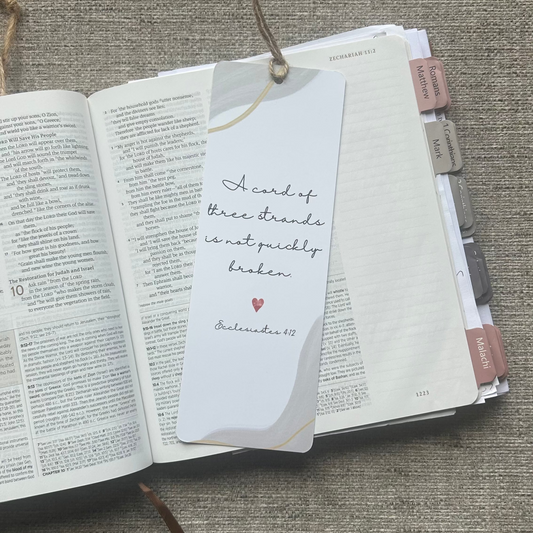Ecclesiastes 4:12 (A cord of three strands...) Bookmark