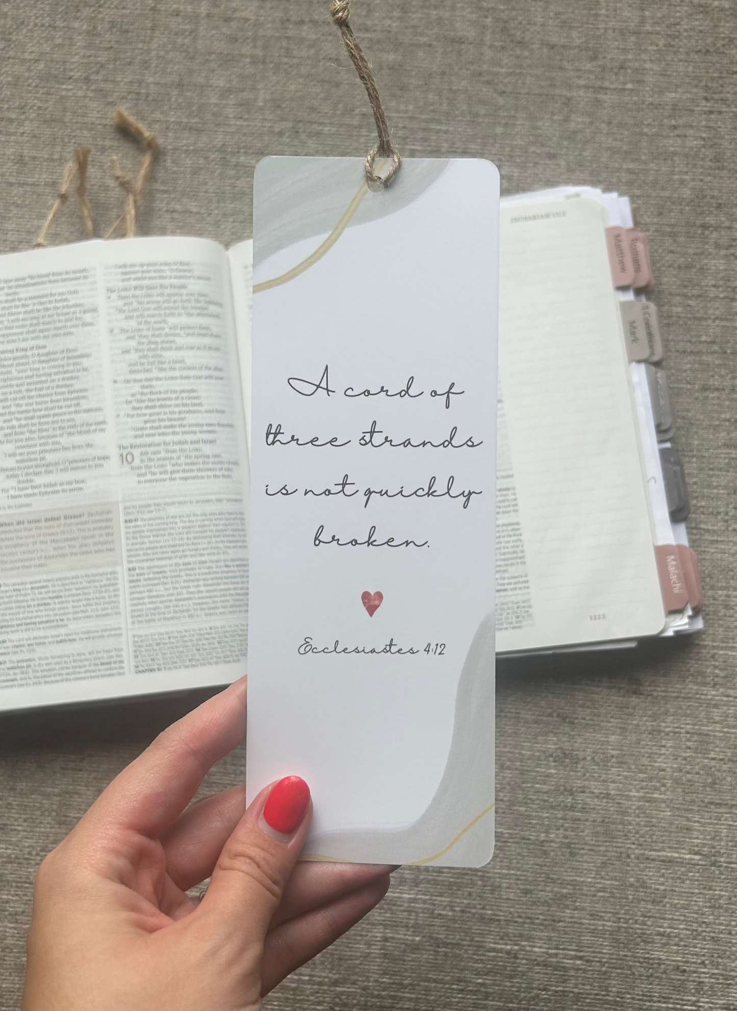 Ecclesiastes 4:12 (A cord of three strands...) Bookmark