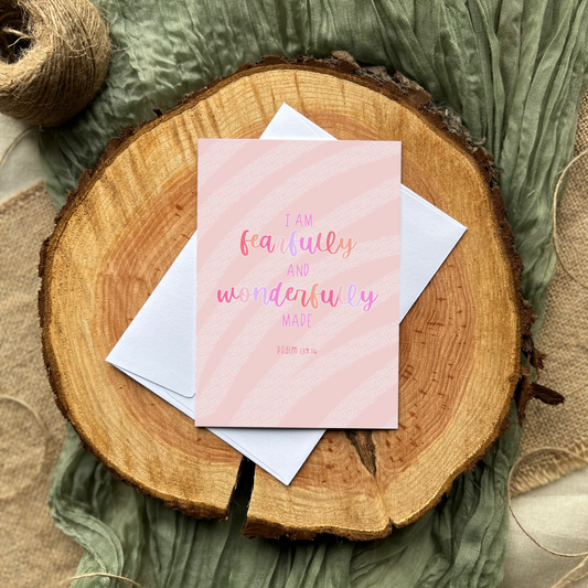 Bible verse card - Psalm 139:14