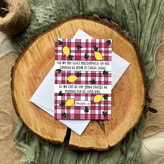 Bible verse card - Ephesians 2:10