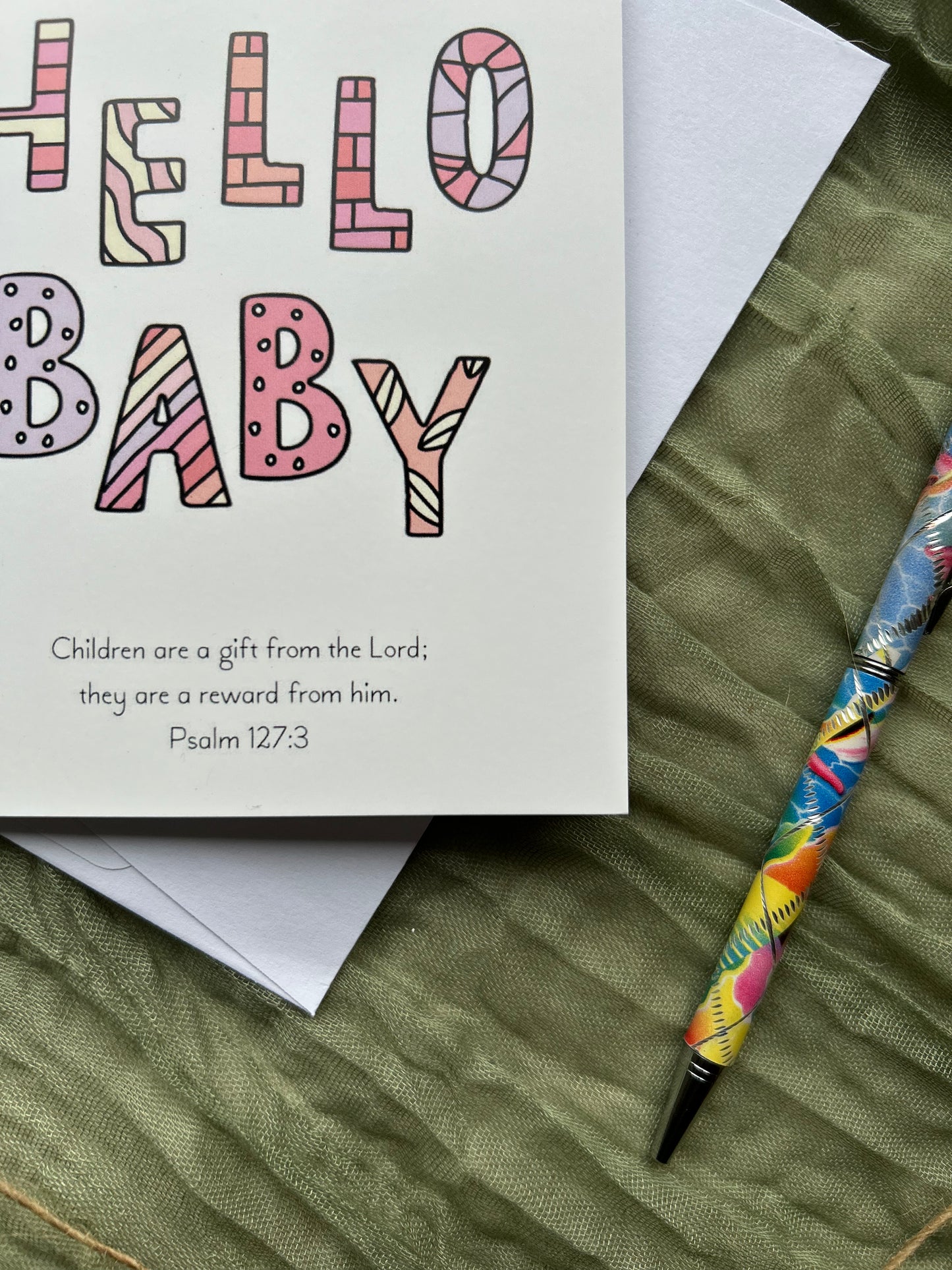 Hello Baby (Pink) (Psalm 127v3)