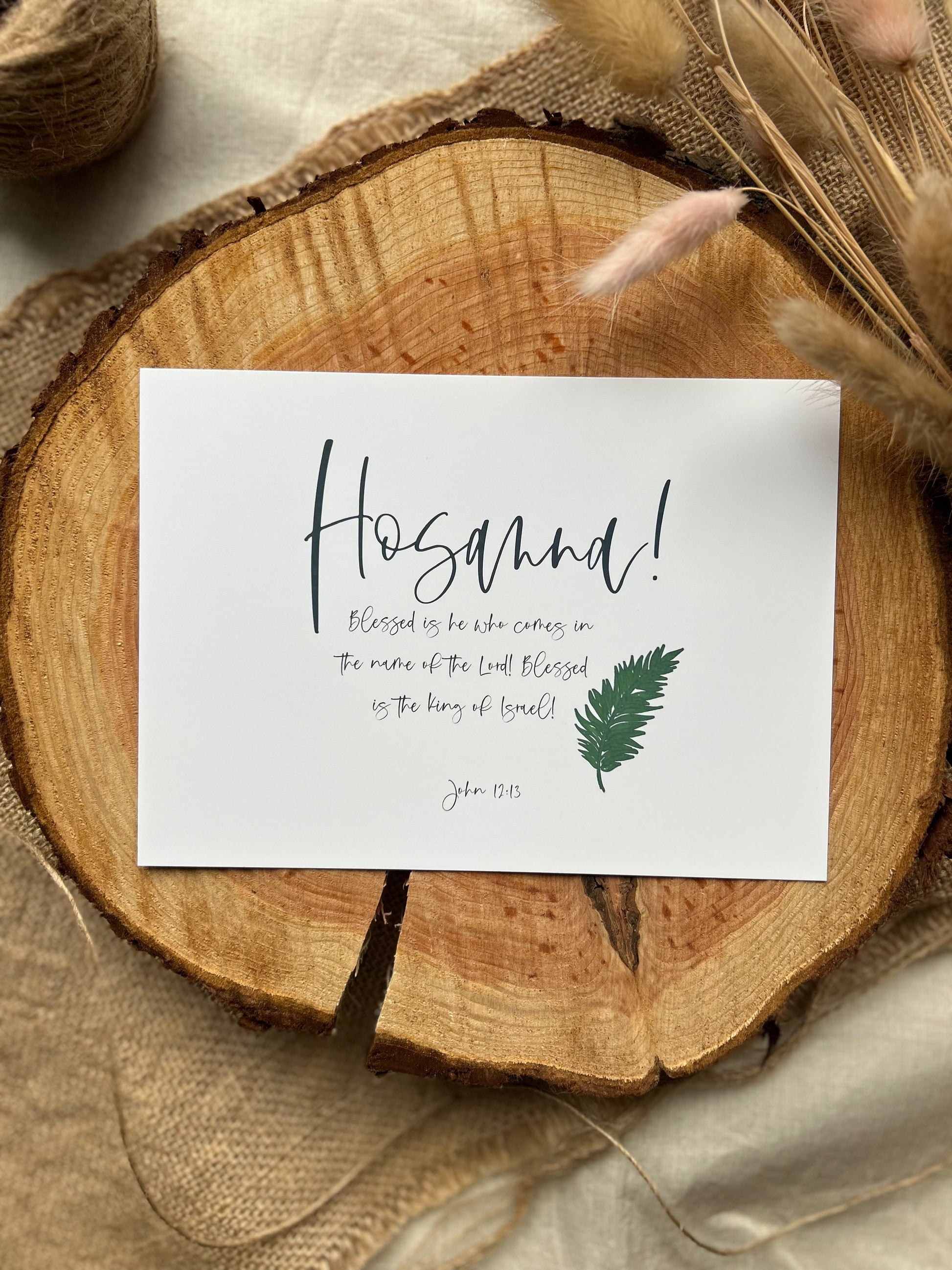 Hosanna! - John 12v13 - Bible verse print