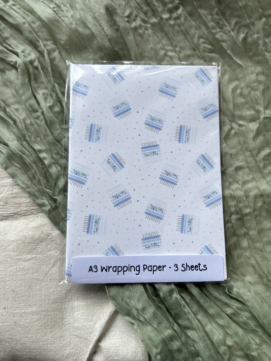 Blue Cake Wrapping Paper