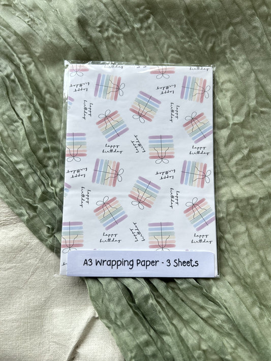 Rainbow Gift Wrapping Paper