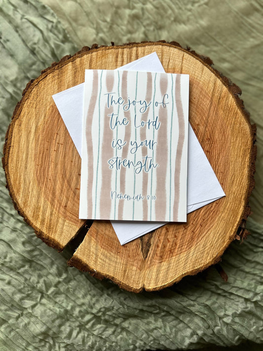 Bible verse card - Nehemiah 8:10