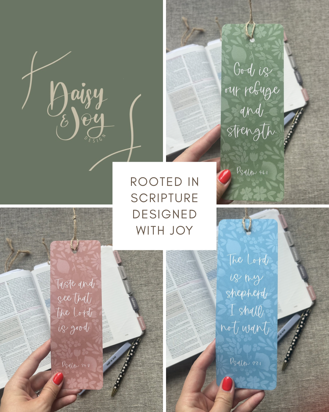 Psalm 46:1 Christian Bookmark | Refuge and Strength Bible Verse Bookmark