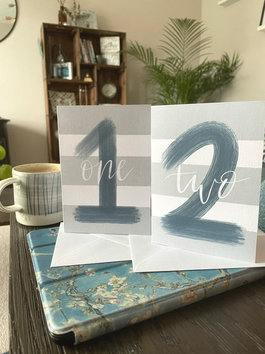 Striped Age Specific Birthday card