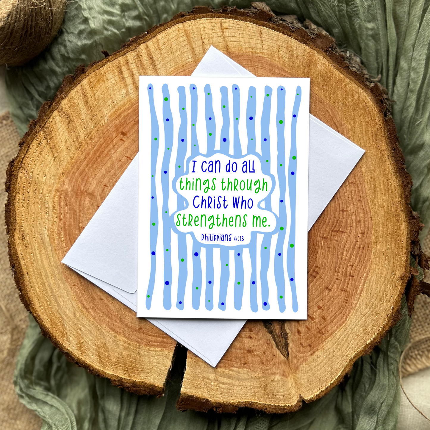 Bible verse card - Philippians 4:13