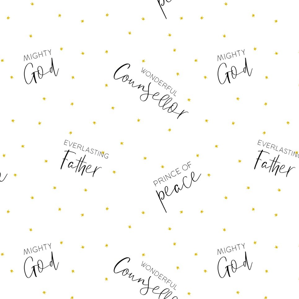 a2 wrapping paper wonderful counsellor mighty god prince of peace everlasting father