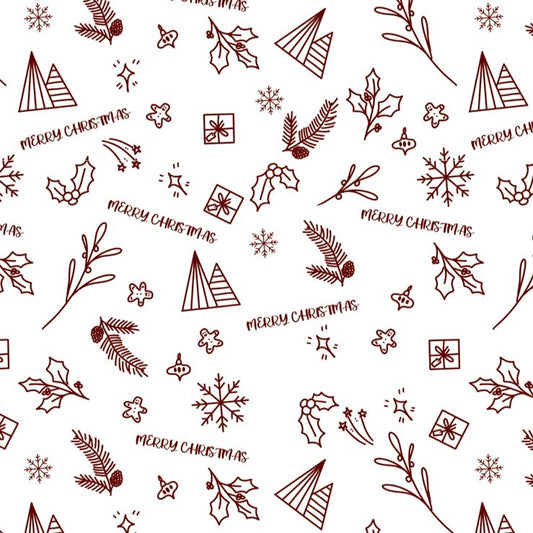 a2 wrapping paper christmas illustrations