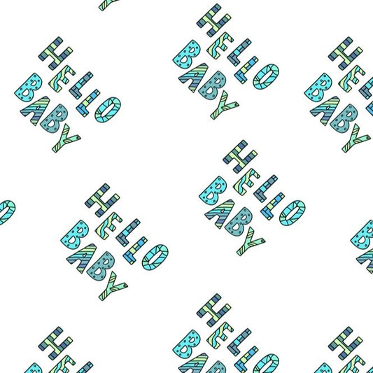 a2 wrapping paper hello baby design