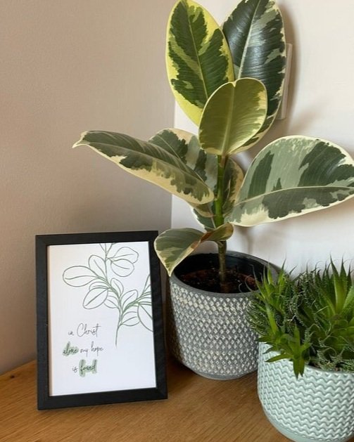 In Christ alone my hope is found. Christian art print