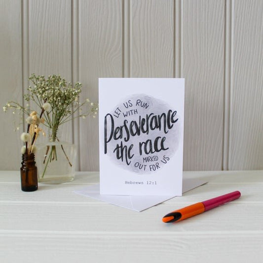Bible Verse Card - Hebrews 12 v 1